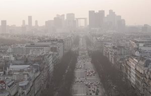 Una ciudad con smog.